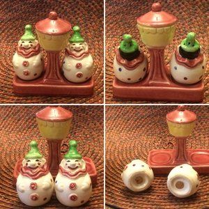 Vintage Clown Salt and Pepper Shakers